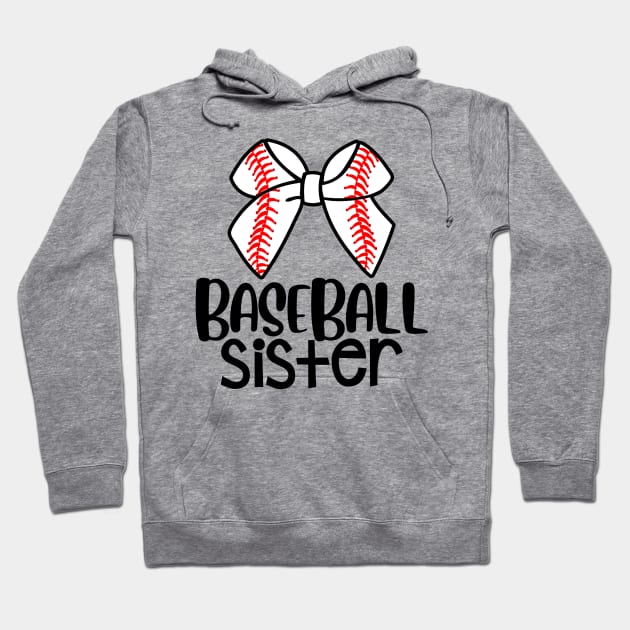 Baseball Sister Sport Fan Baseball Lover Hoodie by Vigo